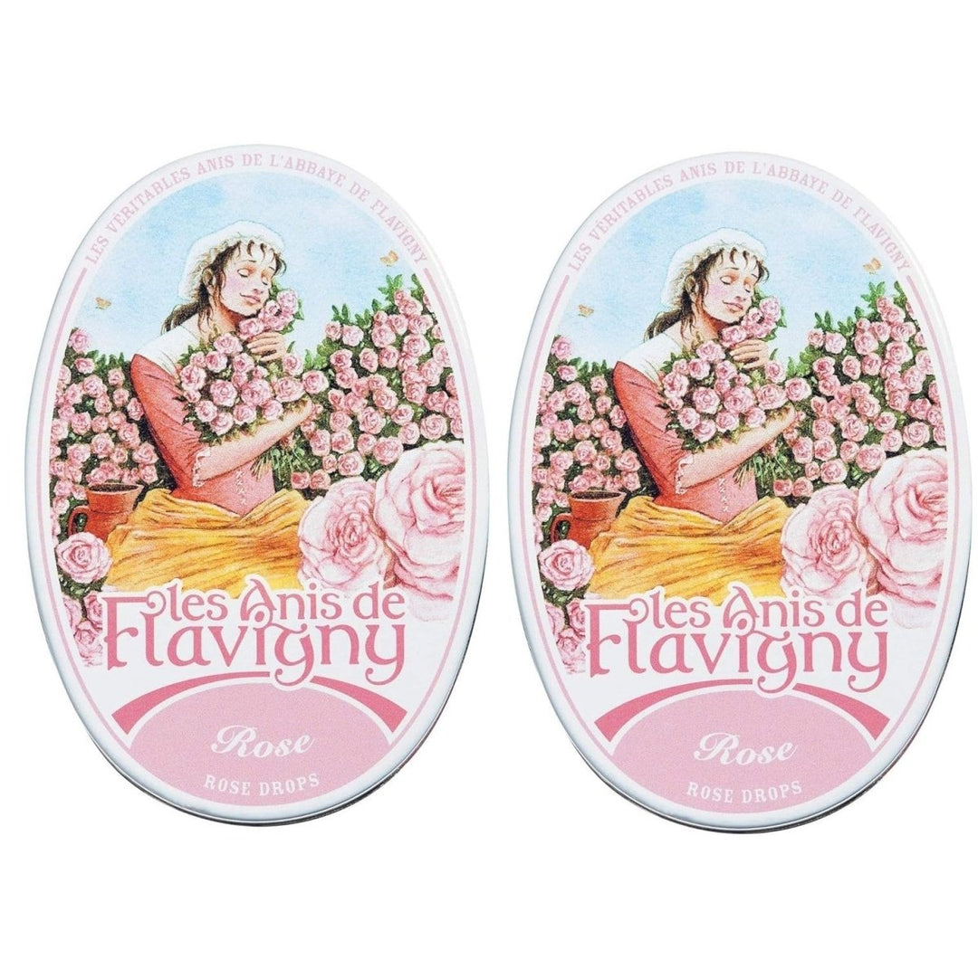 Les Anis de Flavigny - Anisbonbons - Rosendragees - 2er Pack - Versanel -