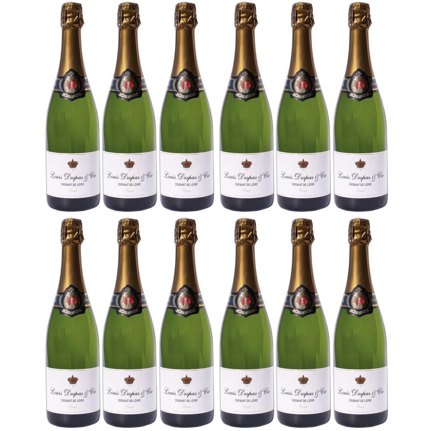 Louis Despas Crémant de Loire Brut Schaumwein Frankreich I Visando Paket (12 x 0,75l) - Versanel -