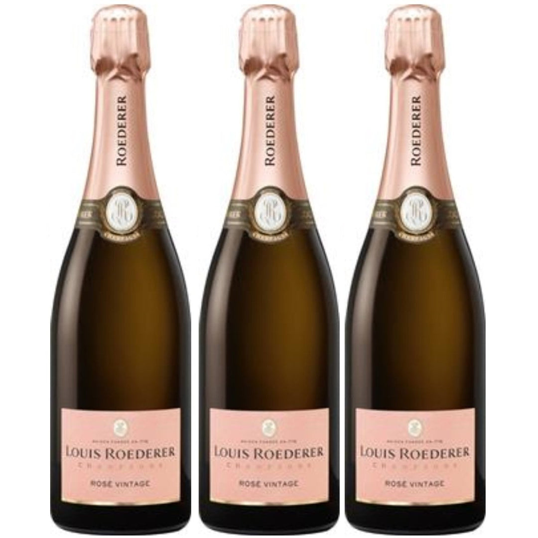 Louis Roederer Champagne Vintage Brut Rosé Champagner Frankreich Inkl. FeinWert E-Book (3 x 0,75l) - Versanel -