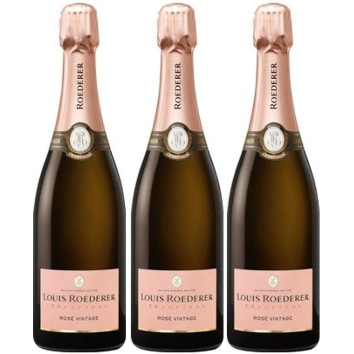 Louis Roederer Champagne Vintage Brut Rosé Champagner Frankreich Inkl. FeinWert E-Book (3 x 0,75l) - Versanel -