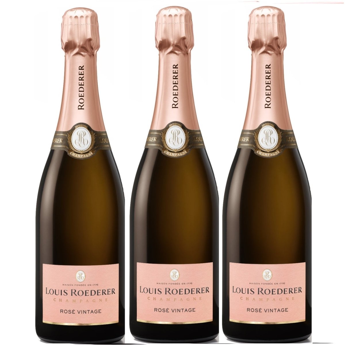 Louis Roederer Champagne Vintage Brut Rosé in GP Deluxe Champagner Frankreich Inkl. FeinWert E-Book (3 x 0,75l) - Versanel -