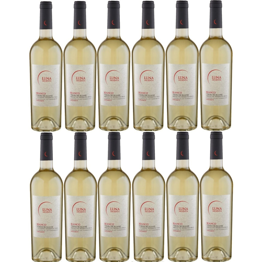 Luna Argenta Bianco Terre Siciliane IGT Weißwein Wein halbtrocken Italien (12 x 0.75l) - Versanel -