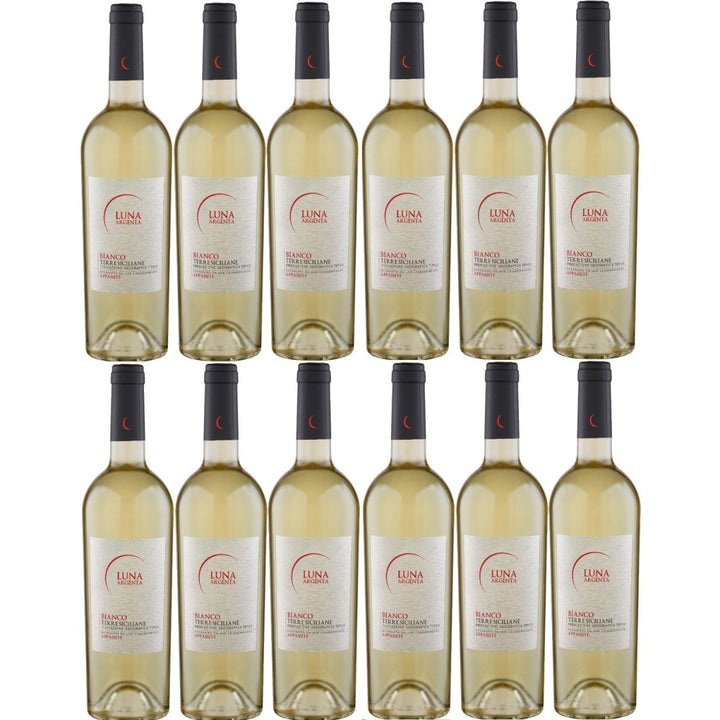 Luna Argenta Bianco Terre Siciliane IGT Weißwein Wein halbtrocken Italien (12 x 0.75l) - Versanel -