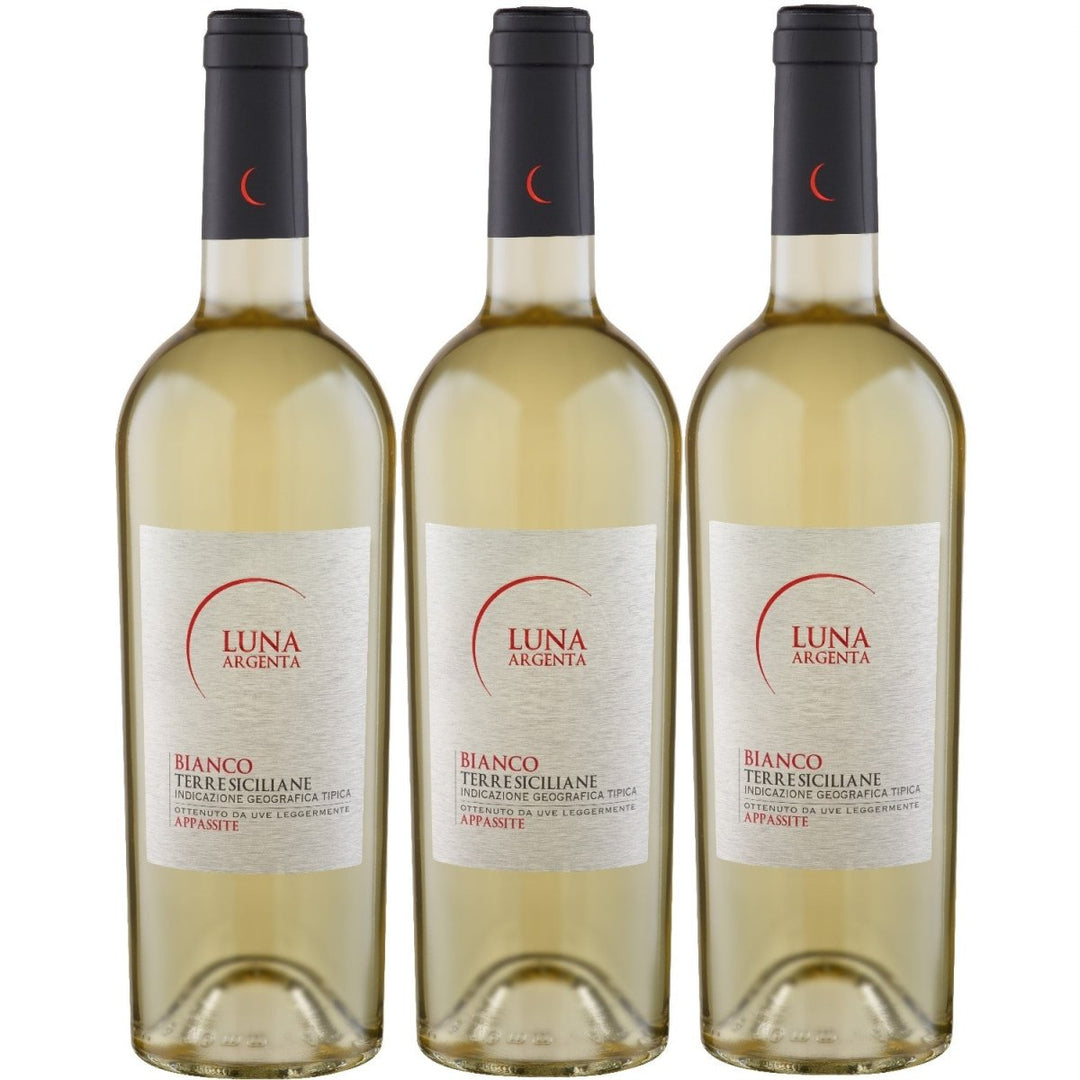 Luna Argenta Bianco Terre Siciliane IGT Weißwein Wein halbtrocken Italien (3 x 0.75l) - Versanel -