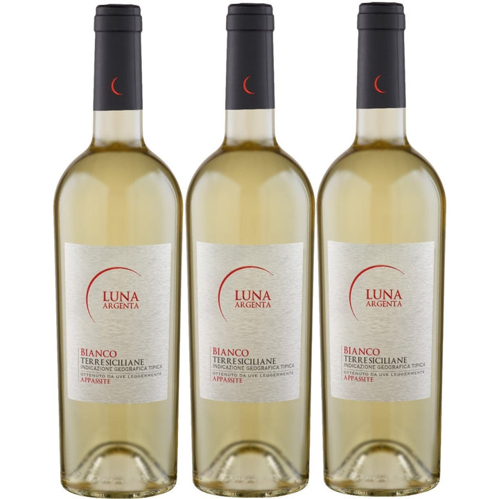 Luna Argenta Bianco Terre Siciliane IGT Weißwein Wein halbtrocken Italien (3 x 0.75l) - Versanel -