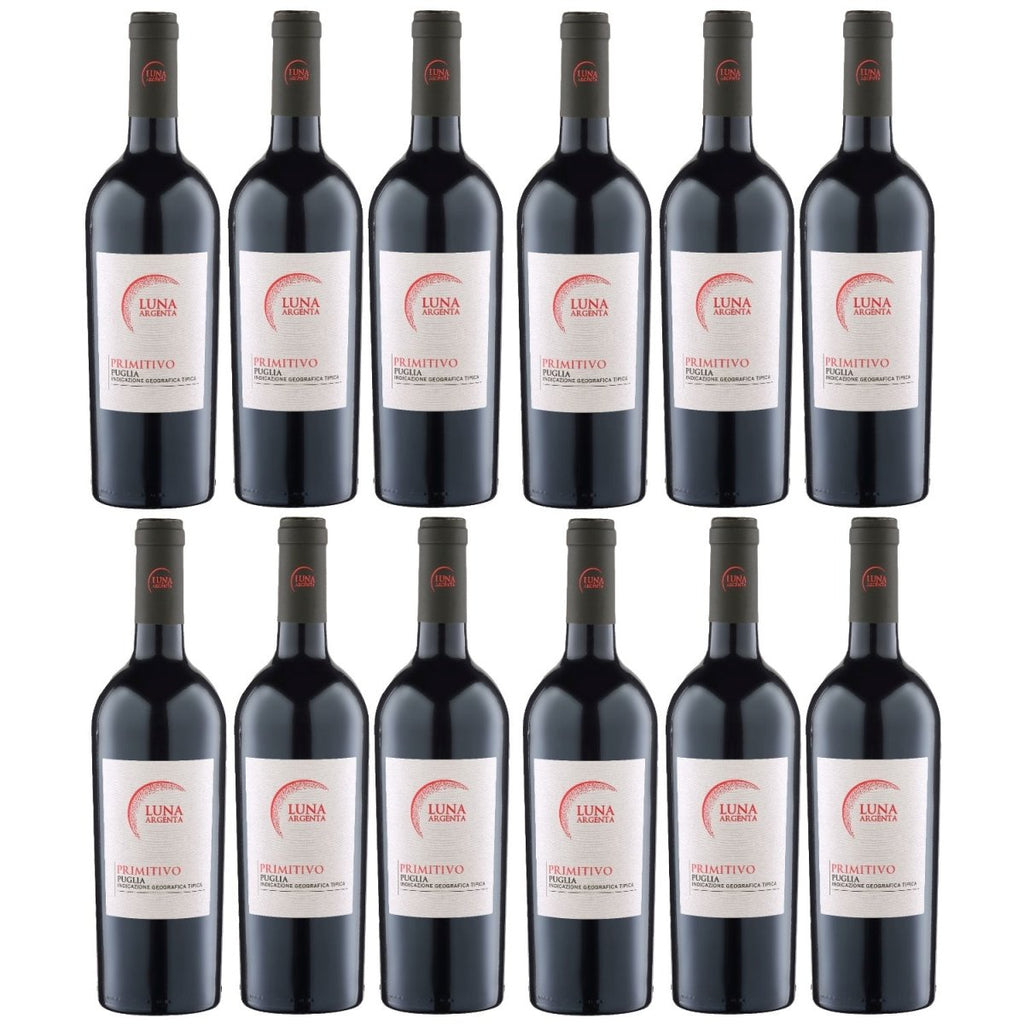 Primitivo (12 Luna halbtrocken Puglia Versanel – Wein Rotwein IGT Argenta Italien