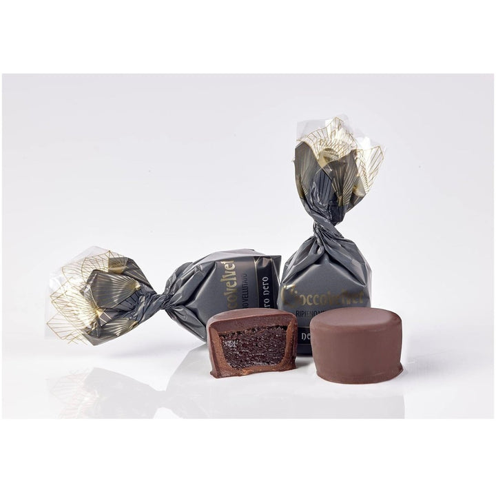 Mandrile Melis Cioccovevet Nero Nero 180g I Schokoladenpralinen gefüllt mit Zartbitterschokolade (2 x 180g) - Versanel -