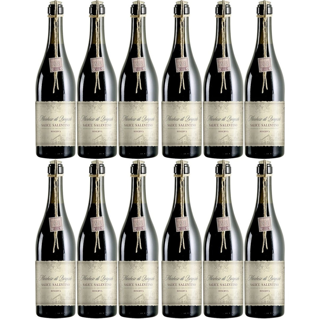 Marchese di Borgosole Salice Salentino Riserva Rotwein veganer Wein trocken DOC Italien (12 x 0.75l) - Versanel -