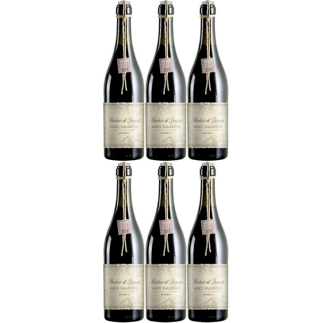 Marchese di Borgosole Salice Salentino Riserva Rotwein veganer Wein trocken DOC Italien (6 x 0.75l) - Versanel -