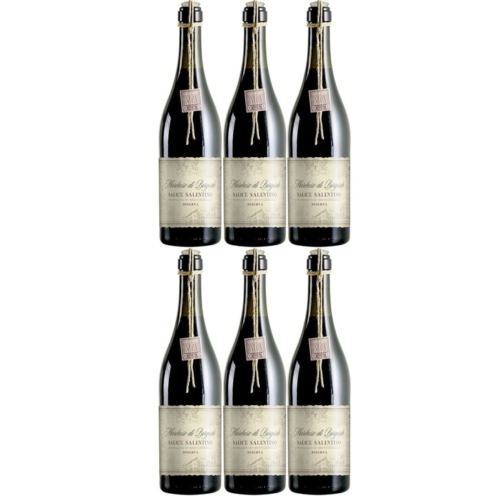 Marchese di Borgosole Salice Salentino Riserva Rotwein veganer Wein trocken DOC Italien (6 x 0.75l) - Versanel -