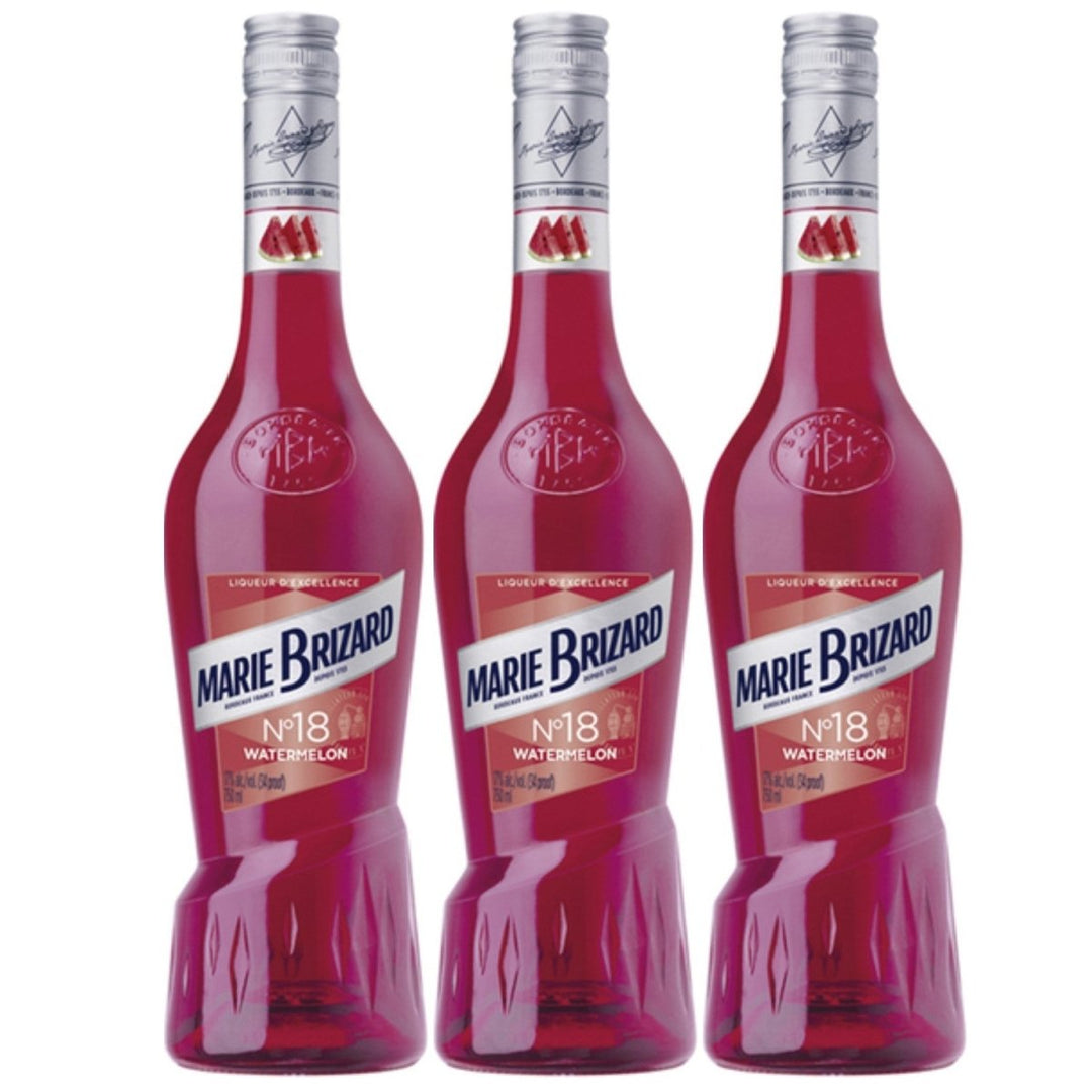 Marie Brizard Liqueur Watermelon I Premium Likör Wassermelone (3 x 0,7l) - Versanel -