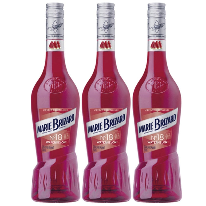 Marie Brizard Liqueur Watermelon I Premium Likör Wassermelone (3 x 0,7l) - Versanel -