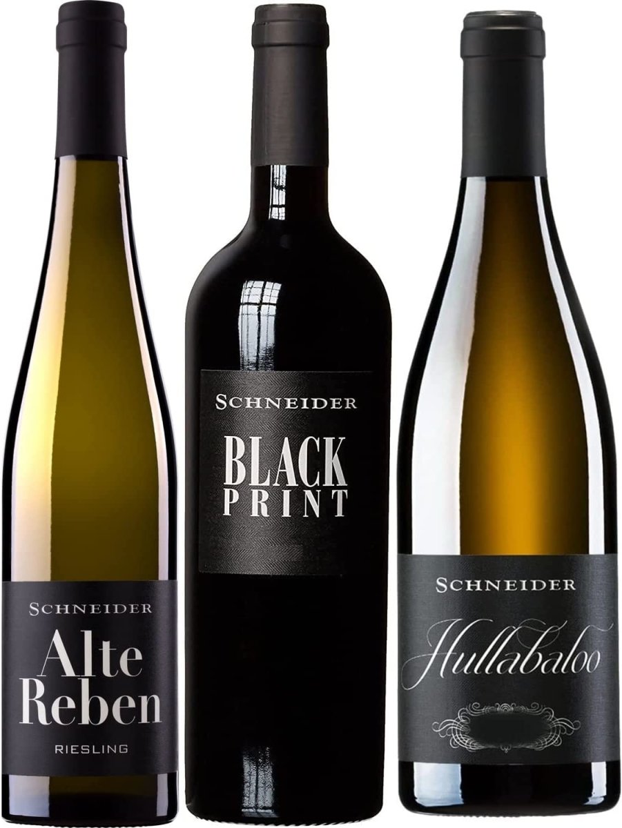 Markus Schneider Black Print Hullabaloo Riesling Alte Reeben Rotwein Weißwein trocken Entdeckerpaket (3 x 0.75l) - Versanel -