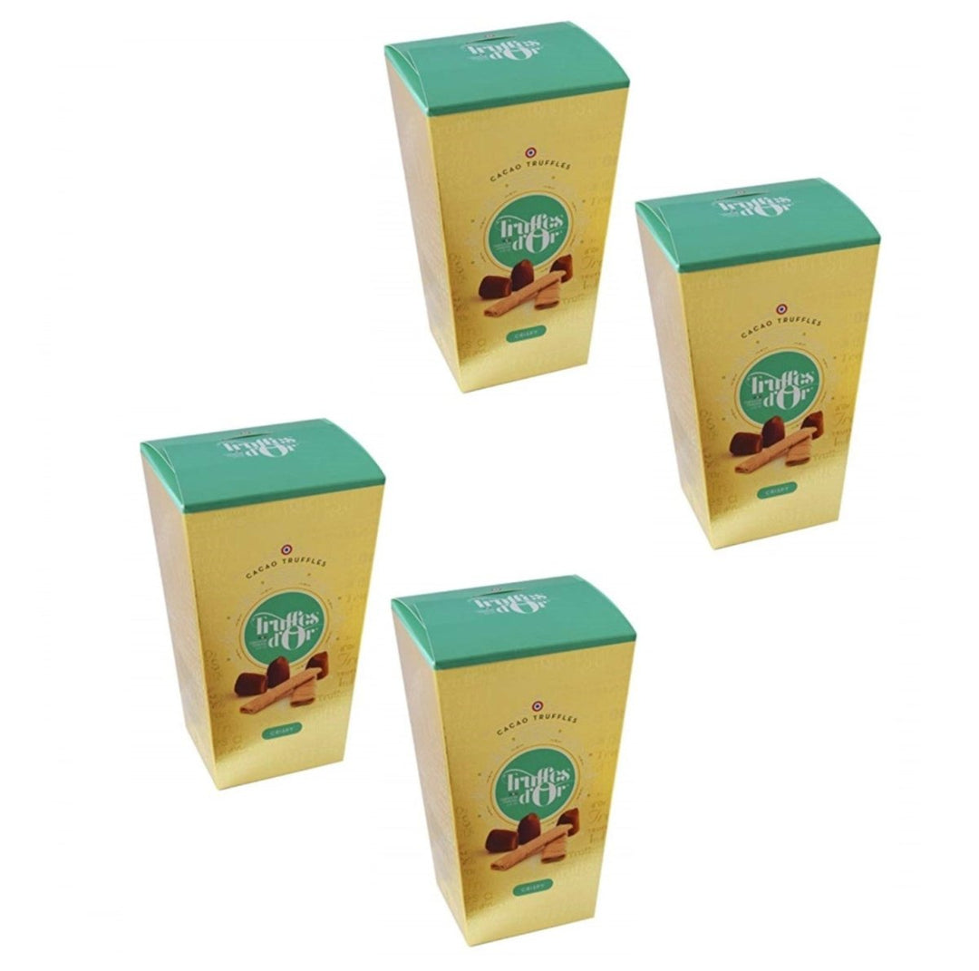 Mathez Fantaisie Truffes D'Or Crispy Kakaohaltiges Konfekt mit Waffelsteuseln (4 x 200g) - Versanel -