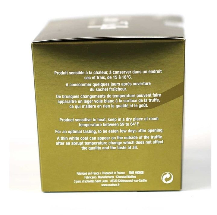 Mathez Trüffelpralinés Pistazie Truffes Fantaisie Kakaohaltiges Konfekt mit Pistaziensplittern (2 x 250g) - Versanel -