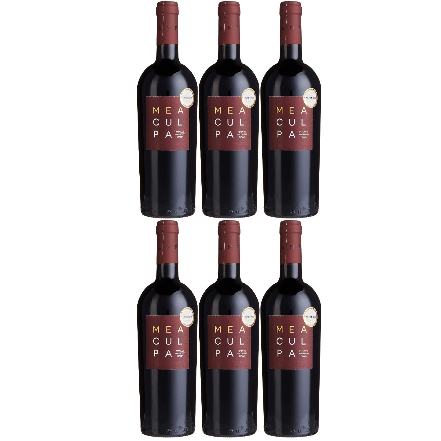 Mea Culpa Vino Rosso Rotwein Wein Halbtrocken DOC Italien (6 x 0.75l) - Versanel -