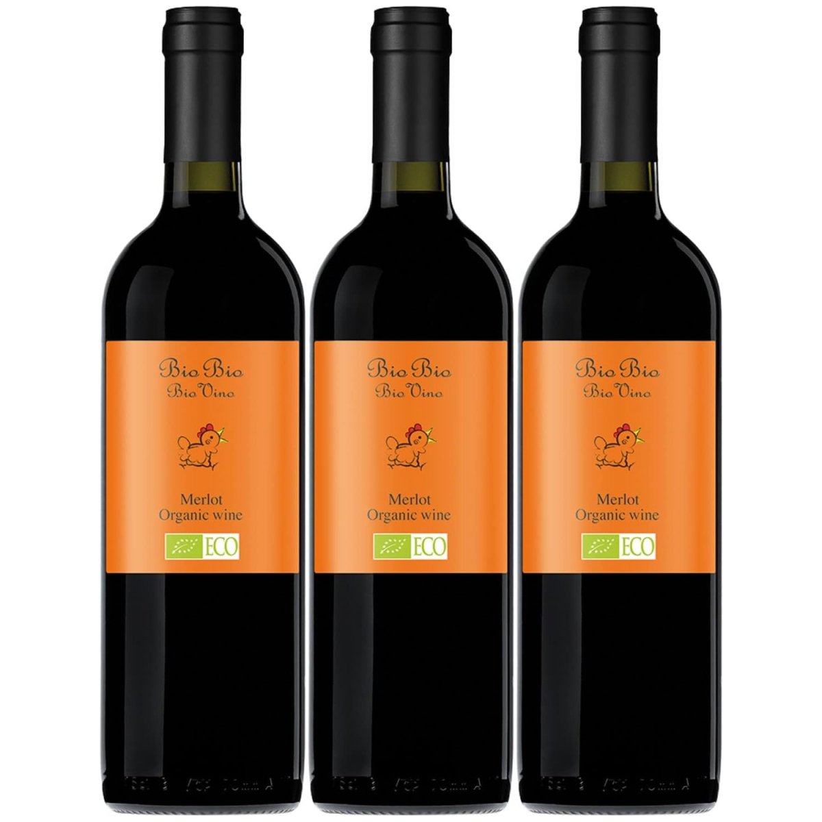 Merlot IGT Bio Bio Bio Rotwein Wein trocken Italien (3 x 0,75l) - Versanel -