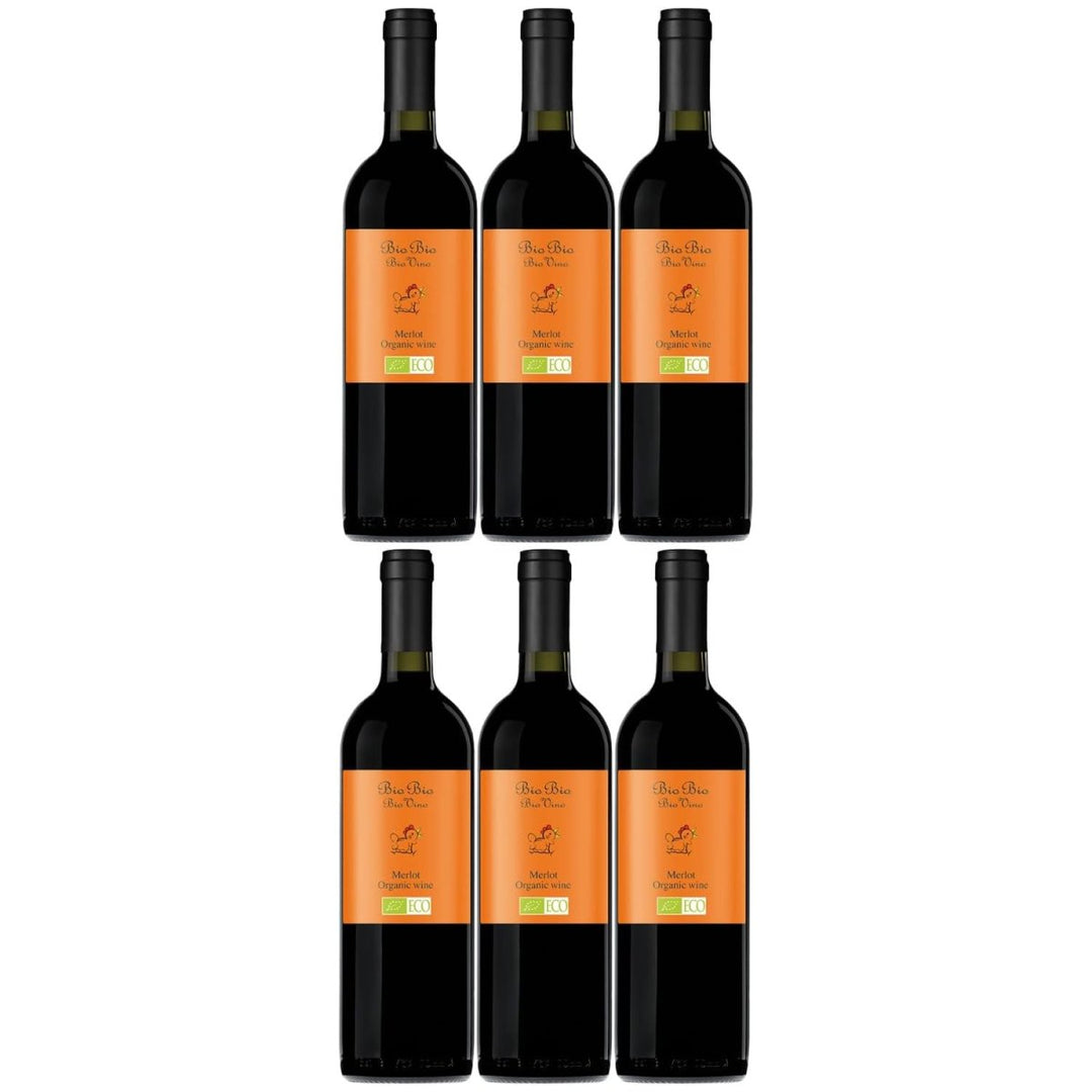 Merlot IGT Bio Bio Bio Rotwein Wein trocken Italien (6 x 0,75l) - Versanel -