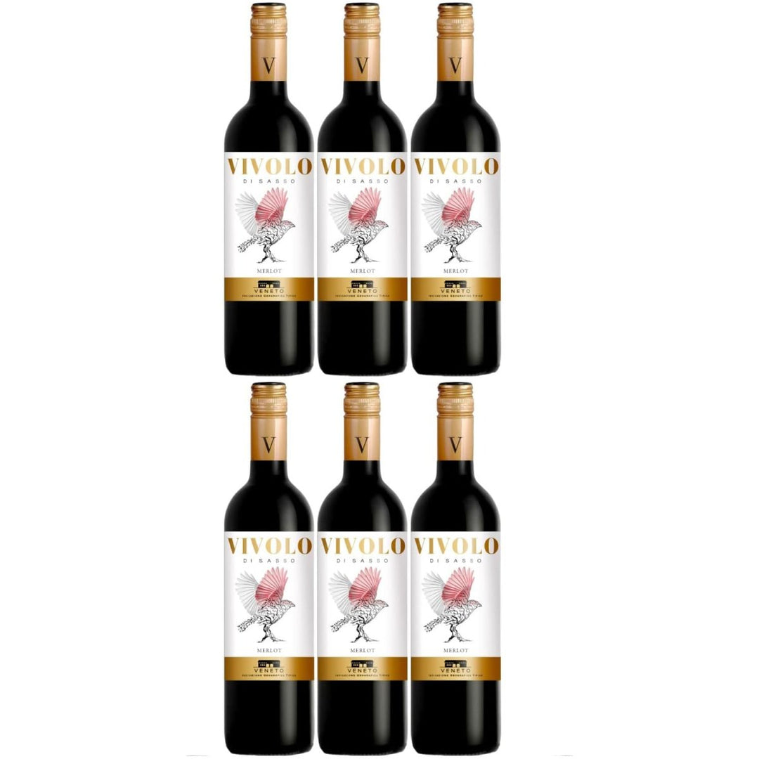 Merlot Vivolo di Sasso Veneto IGT Rotwein Wein trocken Italien (6 x 0,75l) - Versanel -