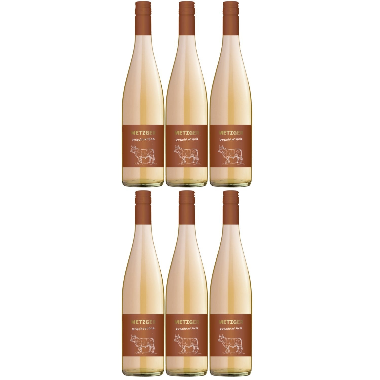 Metzger Prachtstück Roséwein Wein trocken KuhbA Deutschland (6 x 0.75l) - Versanel -