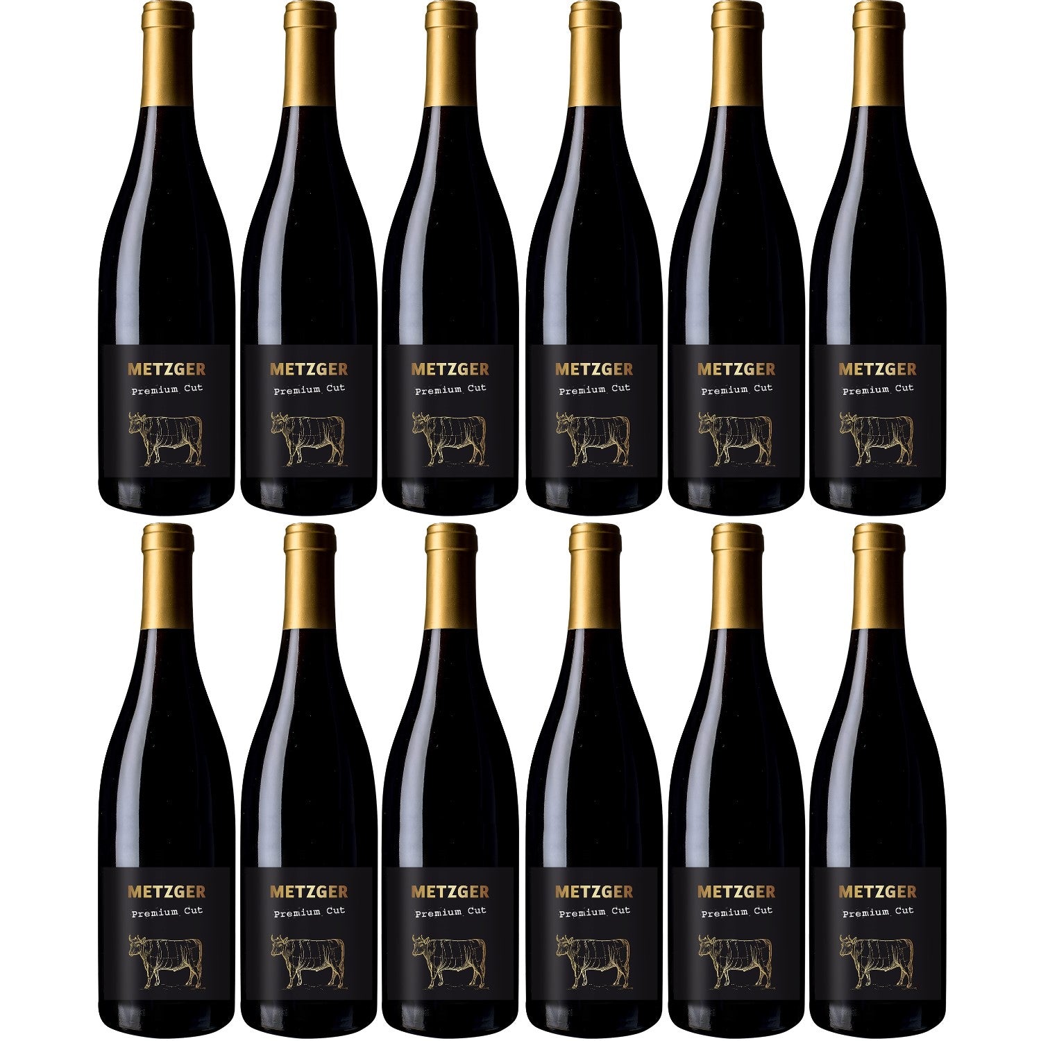 Metzger Premium Cut Pinot Noir QbA Rotwein Wein trocken Deutschland (12 x 0.75l) - Versanel -