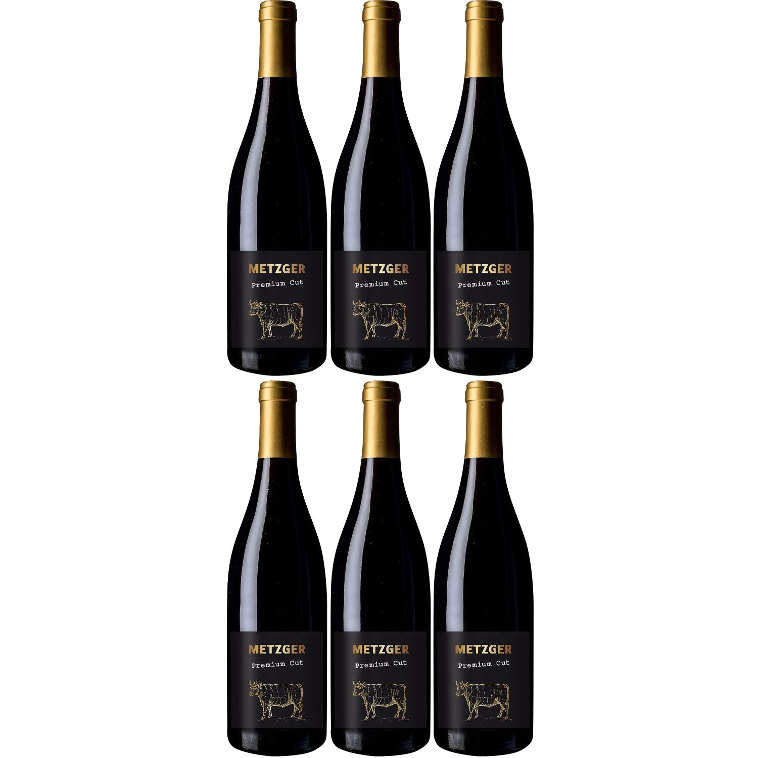 Metzger Premium Cut Pinot Noir QbA Rotwein Wein trocken Deutschland (6 x 0.75l) - Versanel -