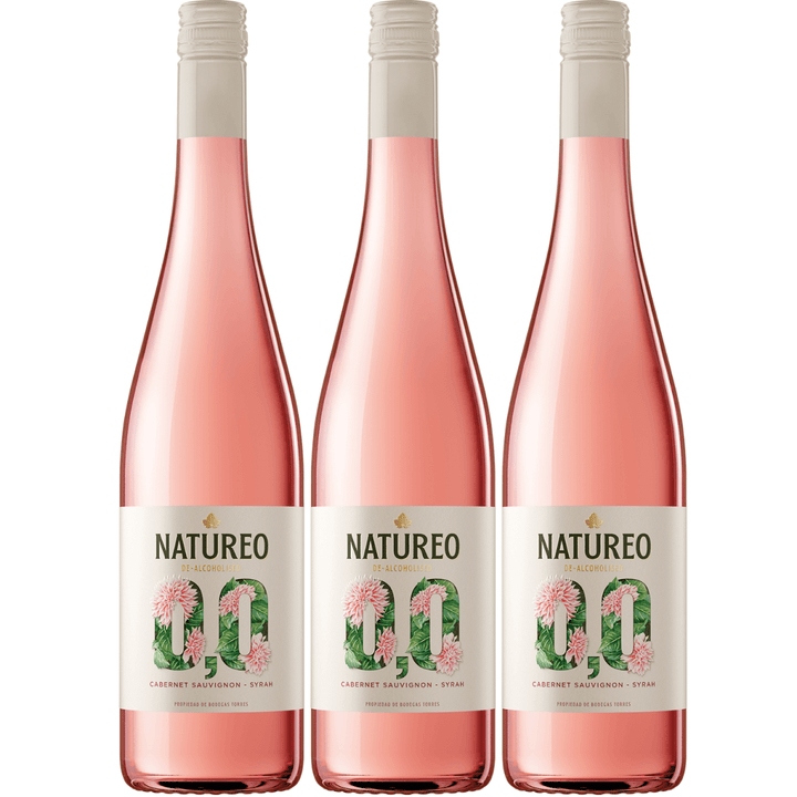 Miguel Torres Natureo Free Rosado Roséwein alkoholfrei Wein halbtrocken Spanien (3 Flaschen) - Versanel -