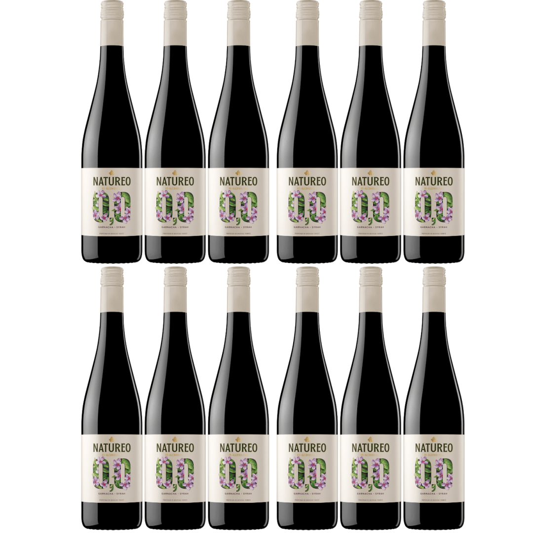 Miguel Torres Natureo Free Tinto Rotwein alkoholfrei Wein halbtrocken Spanien (12 Flaschen) - Versanel -