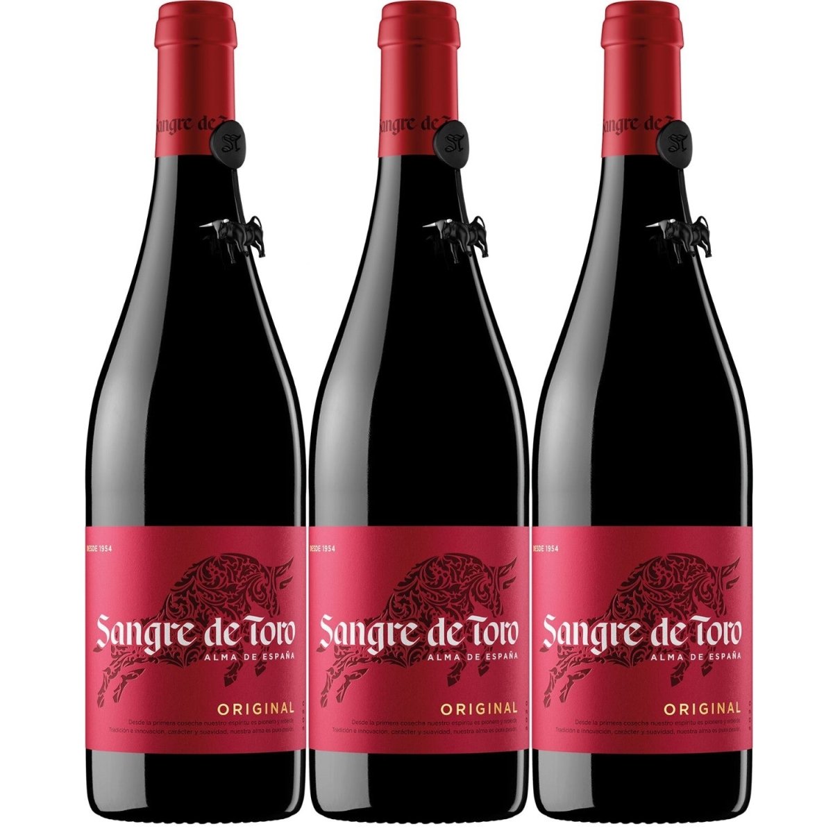 Miguel Torres Sangre de Toro Original D.O. Rotwein Wein Trocken Spanien (3 x 0.75l) - Versanel -