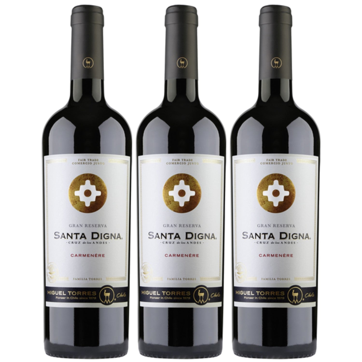 Miguel Torres Santa Digna Gran Reserva Carmenere Rotwein Wein Trocken Chile (3 x 0.75l) - Versanel -