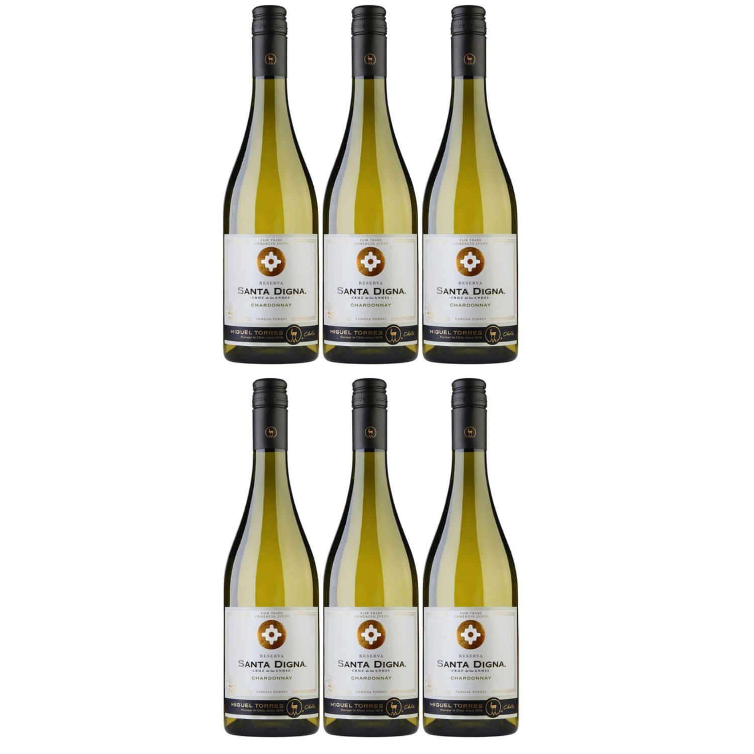 Miguel Torres Santa Digna Reserva Chardonnay Weißwein Wein Halbtrocken Chile (6 x 0.75l) - Versanel -