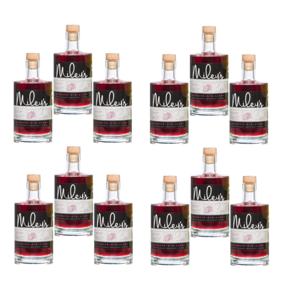 Miley´s Himbeer - Gin - Likör, 20% vol (12 x 0,5 L) - Versanel -