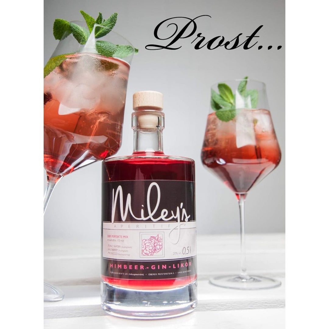 Miley´s Himbeer - Gin - Likör, 20% vol (6 x 0,5 L) - Versanel -