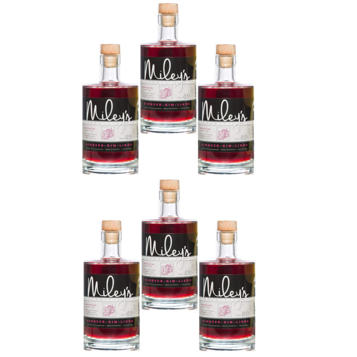 Miley´s Himbeer - Gin - Likör, 20% vol (6 x 0,5 L) - Versanel -