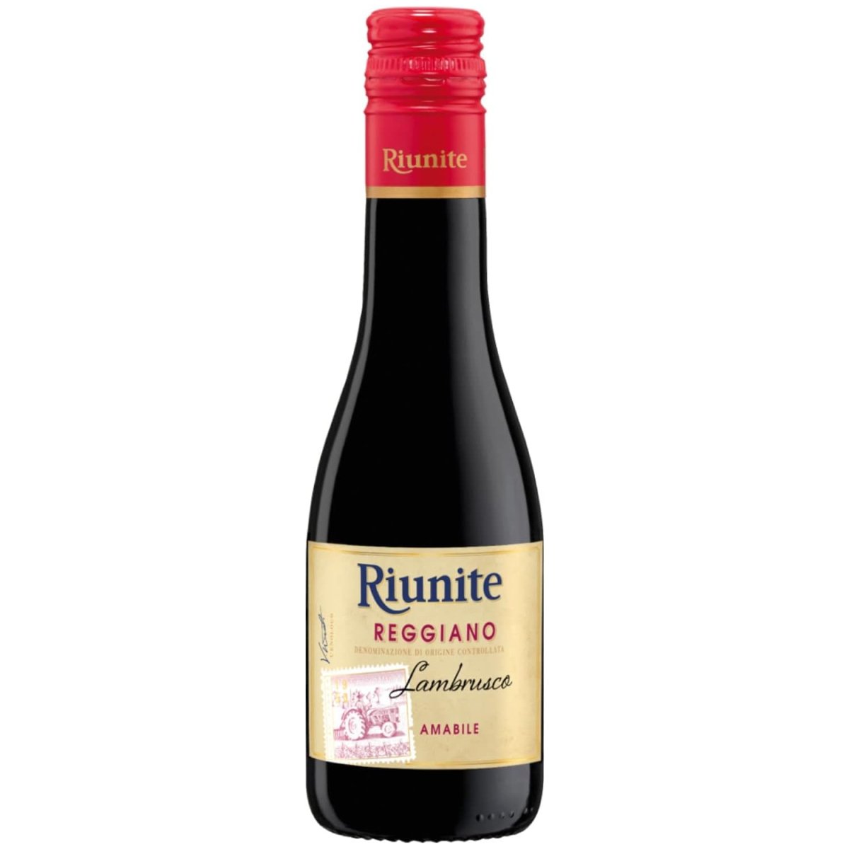 Mini Lambrusco Reggiano DOC amabile Rotwein Wein süß Italien (3 x 0,2l) - Versanel -