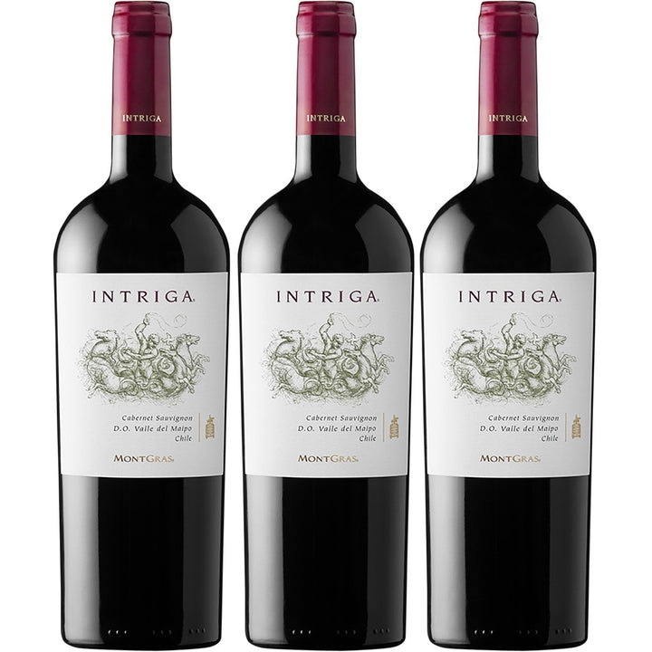 MontGras Intriga Cabernet Sauvignon Rotwein Wein trocken Chile (3 x 0.75l) - Versanel -