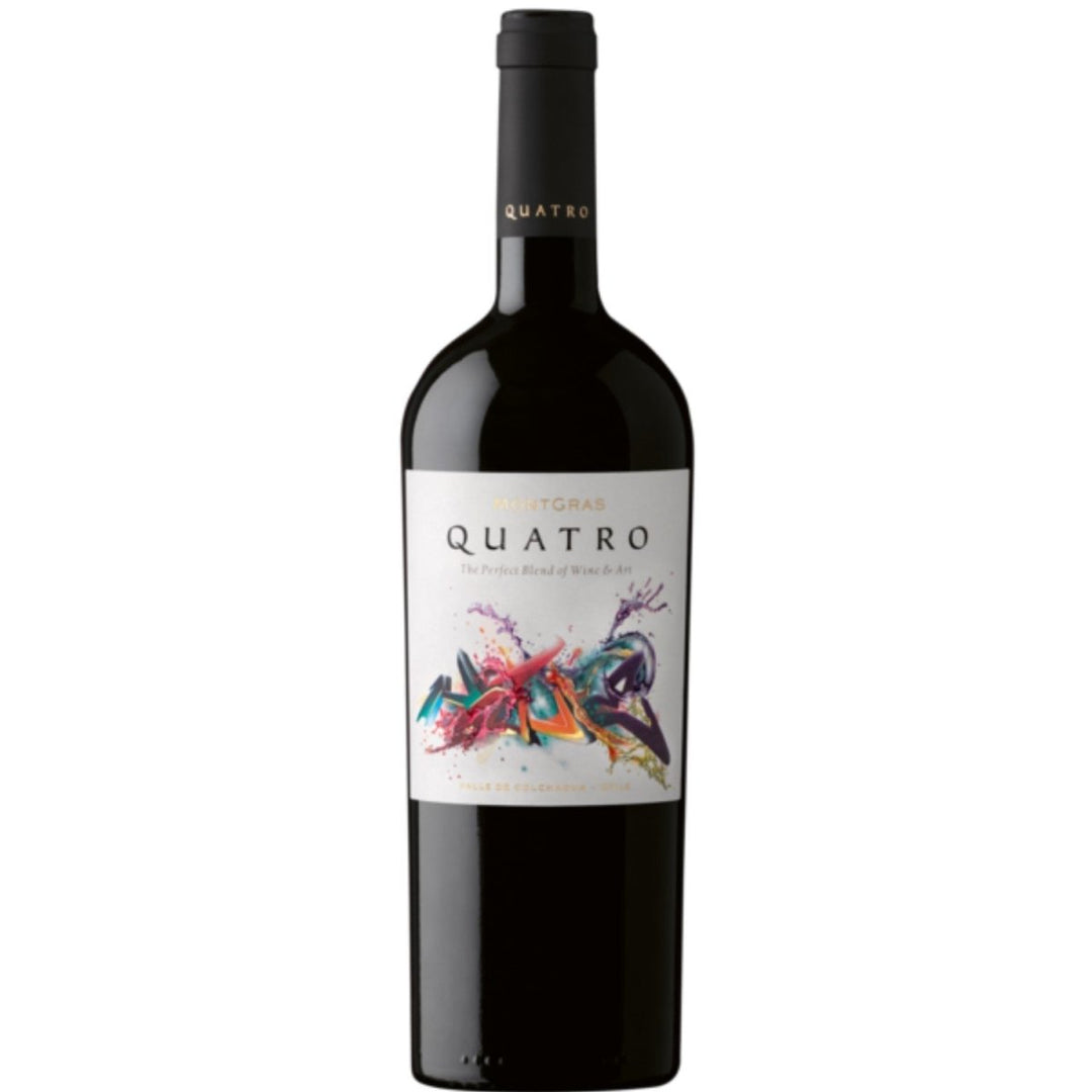 MontGras Quatro Valle de Colchagua Rotwein Cuvée Wein trocken Chile (12 x 0.75l) - Versanel -