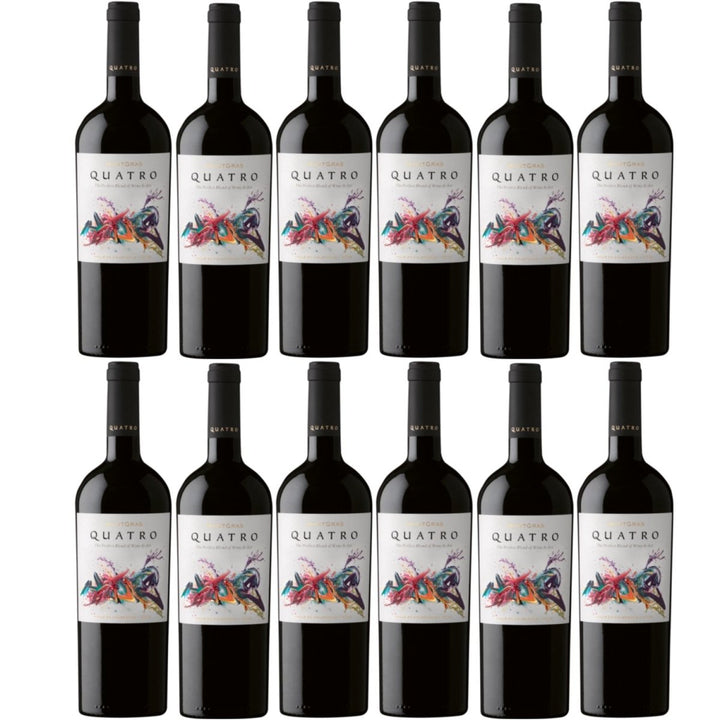 MontGras Quatro Valle de Colchagua Rotwein Cuvée Wein trocken Chile (12 x 0.75l) - Versanel -