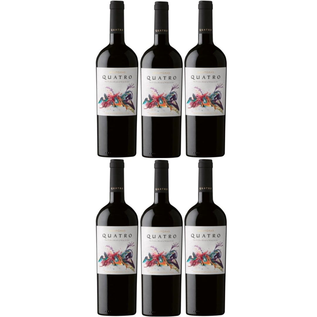 MontGras Quatro Valle de Colchagua Rotwein Cuvée Wein trocken Chile (6 x 0.75l) - Versanel -