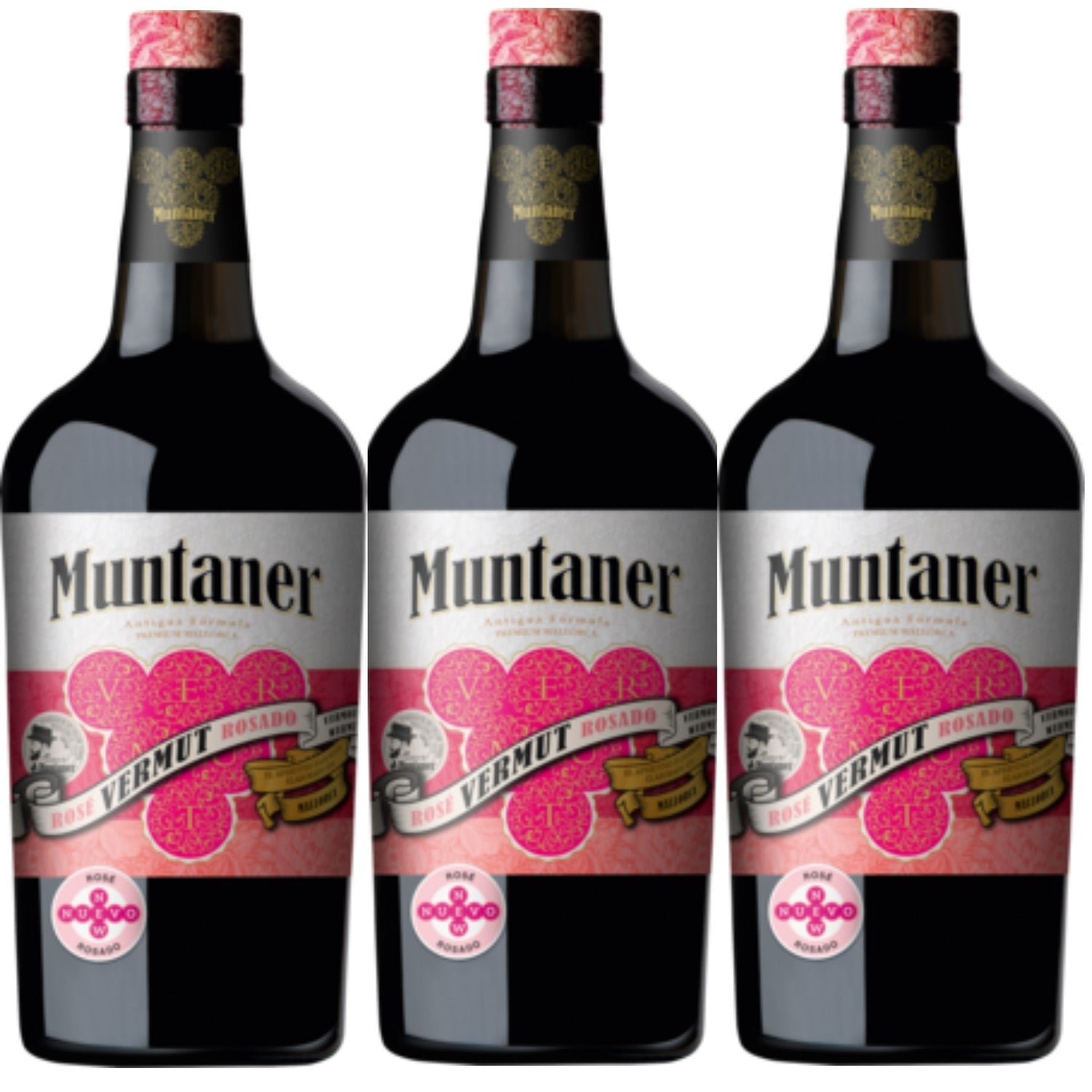 Muntaner Vermut Rosado Mallorca Rosé Wermouth süß Spanien (3 x 0.75l) - Versanel -