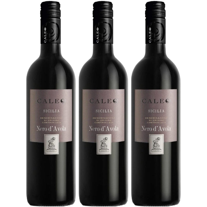 Nero d`Avola Caleo Sizilien DOC Rotwein Wein trocken Italien (3 x 0,75l) - Versanel -