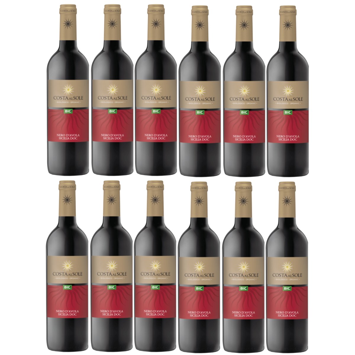 Nero d'Avola IGT Costa al Sole Rotwein Wein trocken Italien (12 x 0,75l) - Versanel -