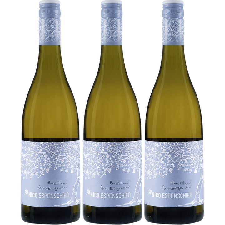 Nico Espenschied Grauburgunder Herz + Hand Weißwein Wein trocken QbA (3 x 0.75l) - Versanel -