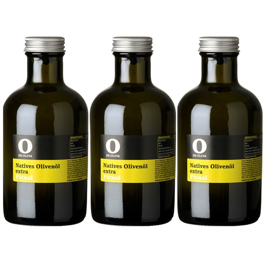 O de Oliva Extra Virgen Olive Oil Picual, Natives Olivenöl von der Sorte, 1er Pack (3 x 500 ml) - Versanel -