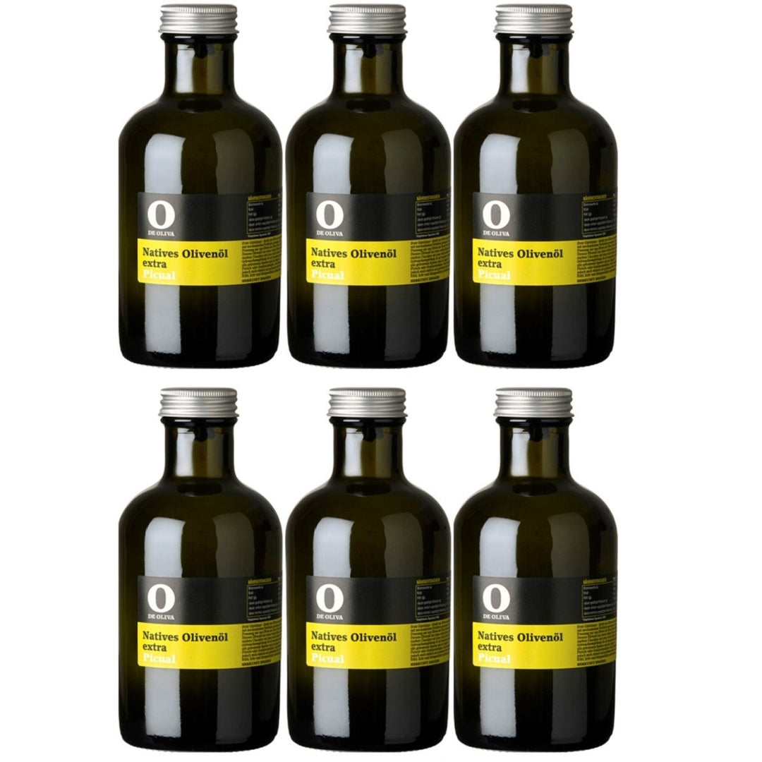 O de Oliva Extra Virgen Olive Oil Picual, Natives Olivenöl von der Sorte, 1er Pack (6 x 500 ml) - Versanel -
