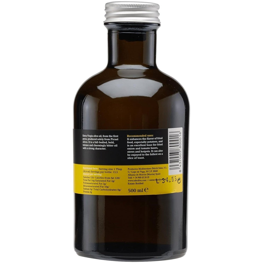 O de Oliva Extra Virgen Olive Oil Picual, Natives Olivenöl von der Sorte, 1er Pack (6 x 500 ml) - Versanel -