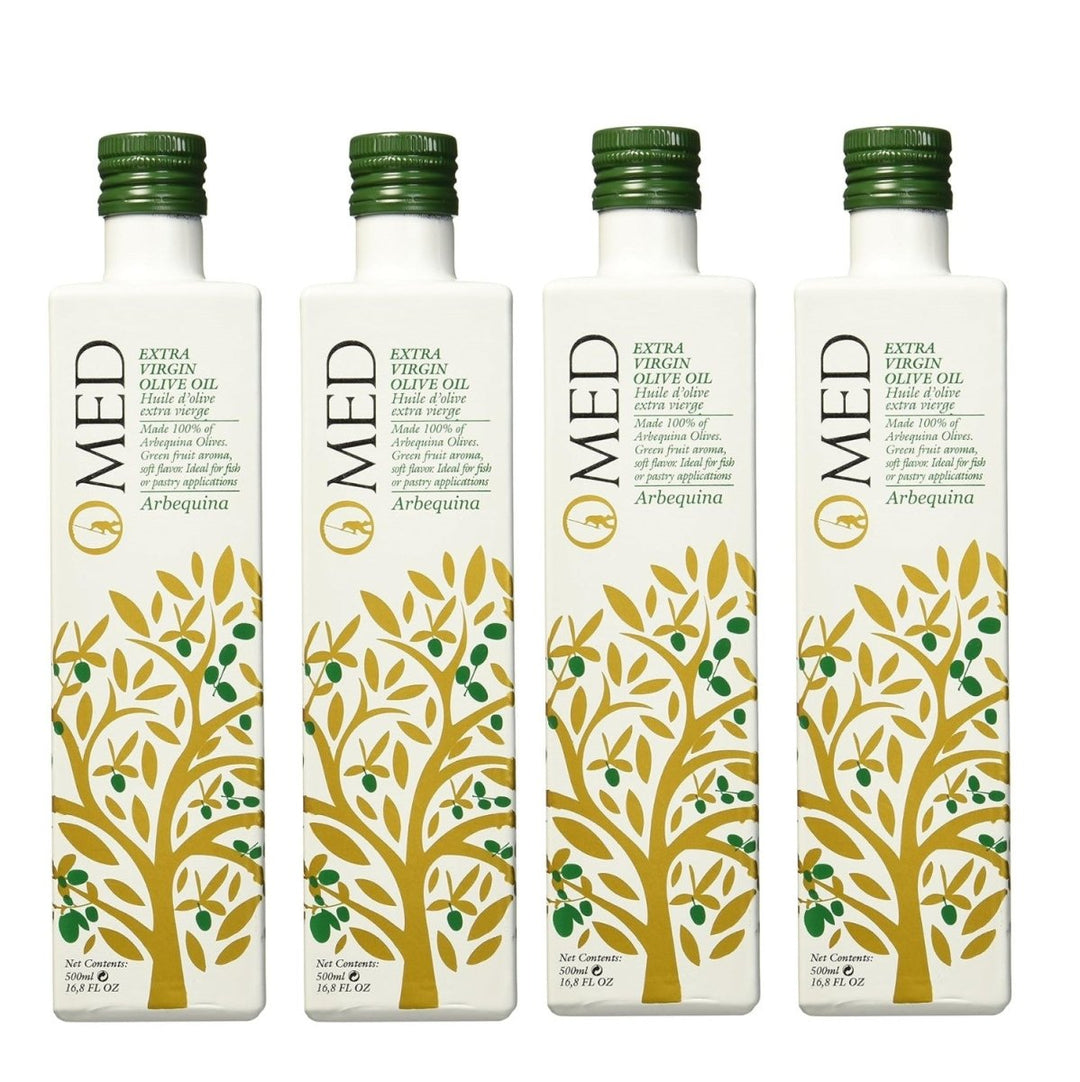O-Med Arbequina Olivenöl / Extra virgin olive oil Arbequina O-Med (4 x 0,5l) - Versanel -
