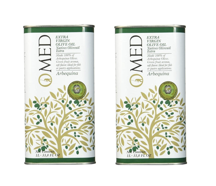 O-MED Natives Olivenöl Arbequina Kanister (2 x 1000 ml) - Versanel -