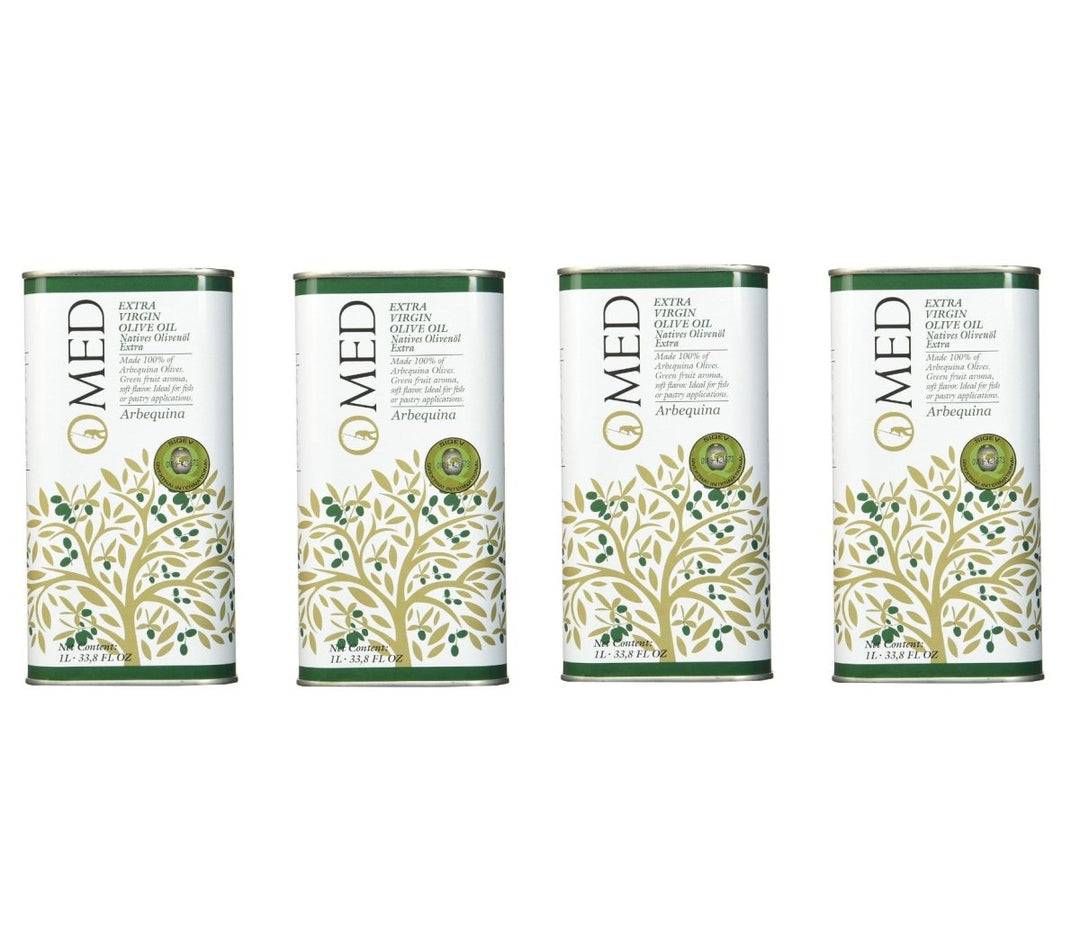 O-MED Natives Olivenöl Arbequina Kanister (4 x 1000 ml) – Versanel