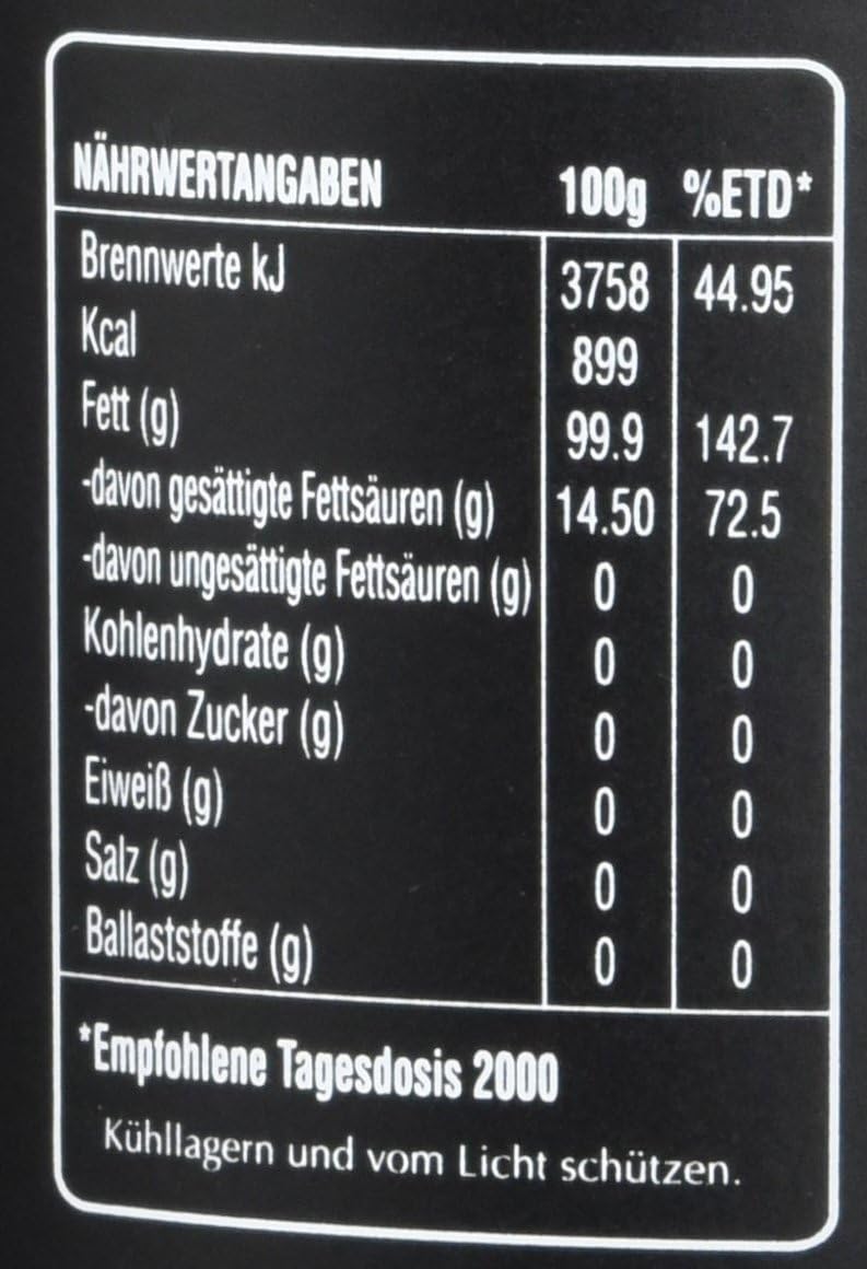 Organic Extra Virgen Olive Oil -BIO- Natives Olivenöl extra aus biologischem Anbau von O de Oliva (Alicante) aus Spanien/Murcia (1 x 0,5 l) - Versanel -